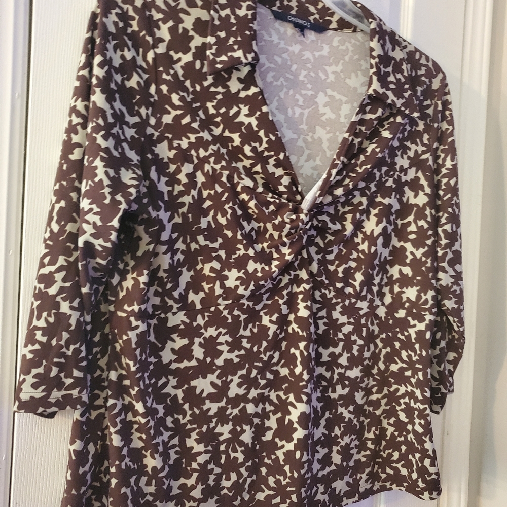 Chadwicks V-neck Top * 1X - Picture 4 of 12